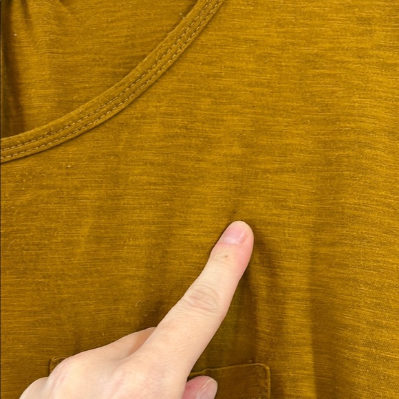 Amadi Brown Scoop Neck Short Sleeve Contrast Back Blouse - Size Medium - Picture 13 of 14